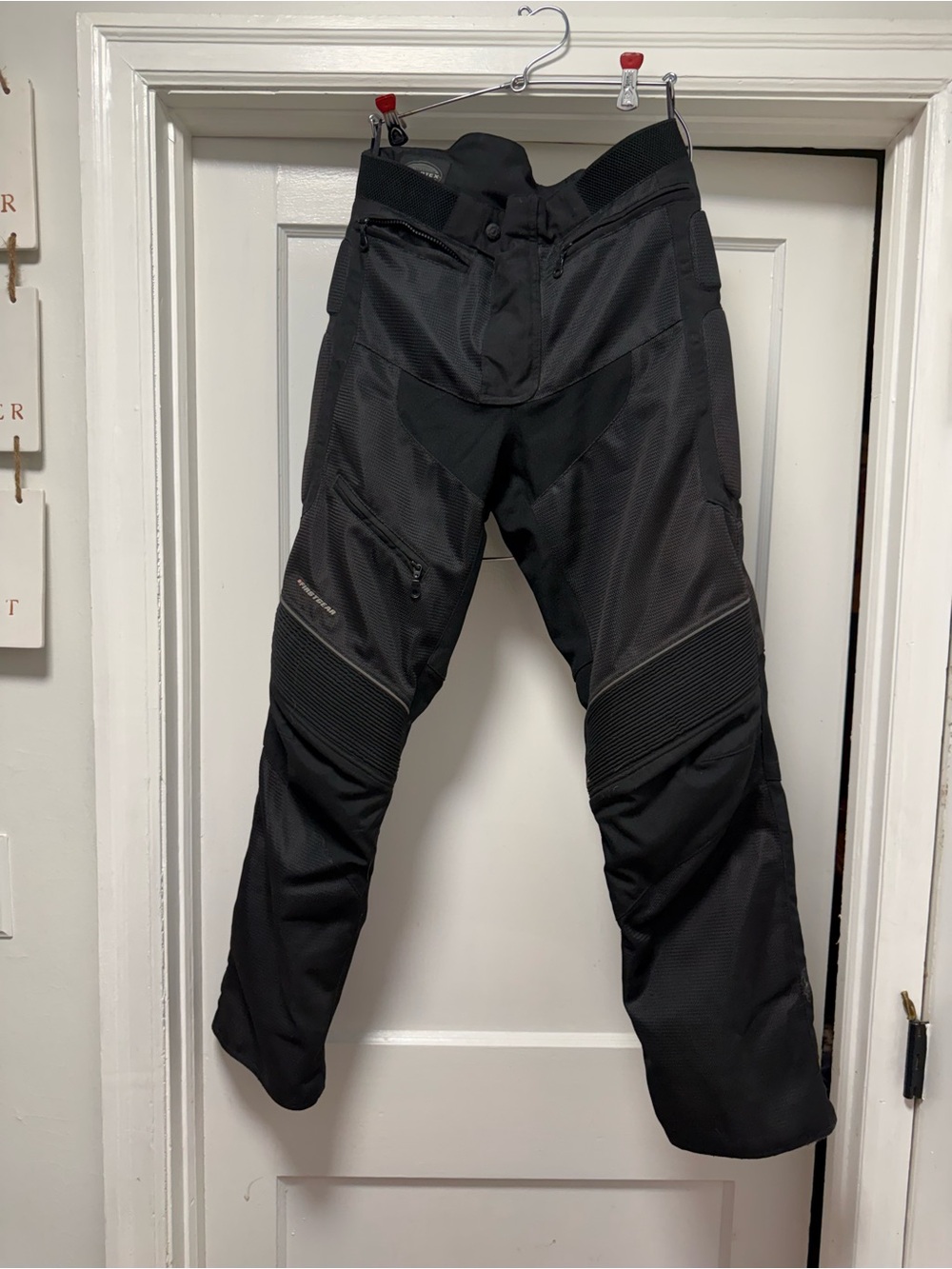 Men's Black Firstgear  Protective Riding Pants with Reinforced Panels